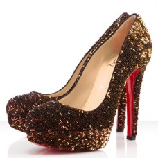 Christian Louboutin Bianca 140mm Lodičky Zlaté Christian Louboutin Bianca 140mm Lodičky Zlaté