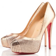 Christian Louboutin Maggie 140mm Lodičky Zlaté