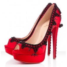 Christian Louboutin Torero 140mm Peep Toe Lodičky Červené Christian Louboutin Torero 140mm Peep Toe Lodičky Červené