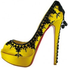 Christian Louboutin Torero 140mm Peep Toe Lodičky Citrónové Christian Louboutin Torero 140mm Peep Toe Lodičky Citrónové