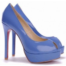 Christian Louboutin Altadama 140mm Peep Toe Lodičky Modré Christian Louboutin Altadama 140mm Peep Toe Lodičky Modré