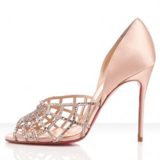 Christian Louboutin Aranea 100mm Peep Toe Lodičky - Tělová kůže