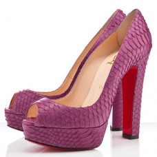 Christian Louboutin Bambou 140mm Peep Toe Lodičky Ametyst Christian Louboutin Bambou 140mm Peep Toe Lodičky Ametyst