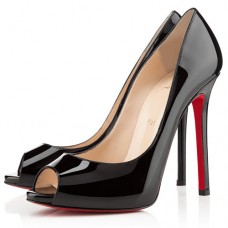 Christian Louboutin Flo 120mm Peep Toe Lodičky Černé