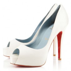 Christian Louboutin Hyper Prive 120mm Speciální příležitosti Světle bílá Christian Louboutin Hyper Prive 120mm Speciální příležitosti Světle bílá