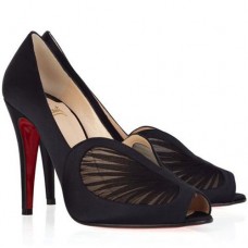 Christian Louboutin Papilipi 100mm Peep Toe Lodičky Černé