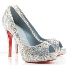 Christian Louboutin Very Riche 120mm Speciální příležitosti Stříbrná Christian Louboutin Very Riche 120mm Speciální příležitosti Stříbrná