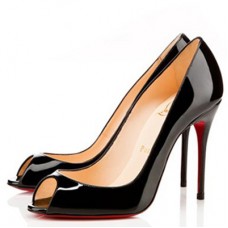 Christian Louboutin sexy 100mm peep toe lodičky černé