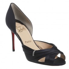 Christian Louboutin Tres Ophrah 80mm Peep Toe Lodičky Černé
