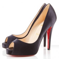 Christian Louboutin Very Prive 100mm Peep Toe Lodičky Černé