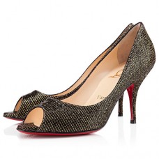 Christian Louboutin Yo Yo 80mm Peep Toe Lodičky Černé