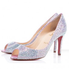 Christian Louboutin You You 80mm Lodičky s otevřenou špičkou Aurora Boreale