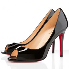 Christian Louboutin You You 100mm Peep Toe Lodičky Černé