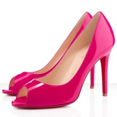Christian Louboutin You You 100mm Peep Toe Lodičky Žluto-růžové