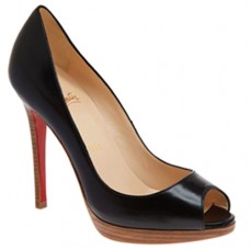 Christian Louboutin Yolanda 120mm Peep Toe Lodičky Černé