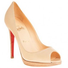 Christian Louboutin Yolanda 120mm Peep Toe Lodičky Tělová kůže