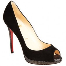 Christian Louboutin Yolanda 120mm Peep Toe Lodičky Černé Christian Louboutin Yolanda 120mm Peep Toe Lodičky Černé