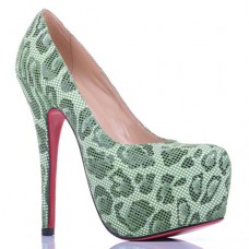 Christian Louboutin Daffodile Lace 160mm Platformové boty Zelené