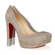Christian Louboutin zdobené 140mm lodičky velbloudí barvy