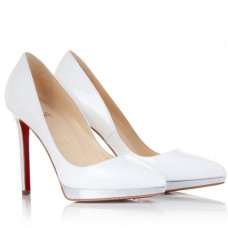 Christian Louboutin Pigalle Plato 120mm Lodičky Bílé Christian Louboutin Pigalle Plato 120mm Lodičky Bílé