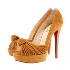 Peep Toe lodičky Christian Louboutin Greissimo 140mm žluté