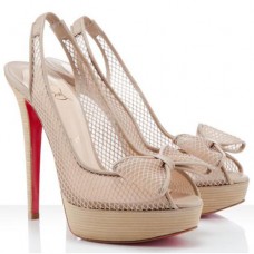 Christian Louboutin Exclu 140mm Slingbacks Béžová Christian Louboutin Exclu 140mm Slingbacks Béžová
