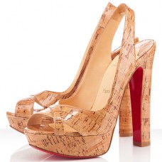 Christian Louboutin Marple Town 140mm Slingbacks Přírodní