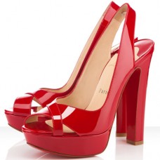 Christian Louboutin Marple Town 140mm slingbacks červená