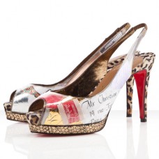 Christian Louboutin Winter Trash 100mm Slingbacks Multicolor