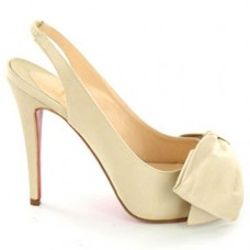 Christian Louboutin Very Noeud 120mm Slingbacks Béžová