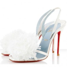 Christian Louboutin Tsarouchi 100mm Slingbacks Bílé