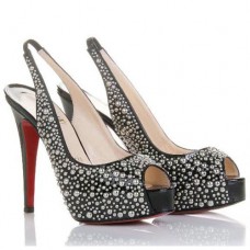 Christian Louboutin Star Prive 120mm Slingbacks Černé