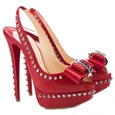 Christian Louboutin Dámské Clou 140mm Slingbacks Červené Christian Louboutin Dámské Clou 140mm Slingbacks Červené