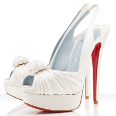 Christian Louboutin Jenny 140mm Speciální příležitosti Světle bílá Christian Louboutin Jenny 140mm Speciální příležitosti Světle bílá