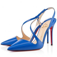 Christian Louboutin June 100mm Slingbacks Modré