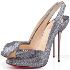 Christian Louboutin Boulimina 120mm slingbacks šedé