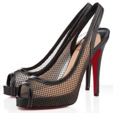 Christian Louboutin Canne A Peche 120mm Slingbacks Černé
