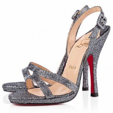Christian Louboutin Fine Romance 120mm Slingbacks šedá