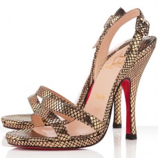Christian Louboutin Fine Romance 120mm slingbacks zlaté