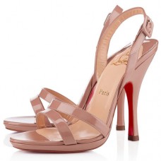Christian Louboutin Fine Romance 120mm slingbacks tělové barvy