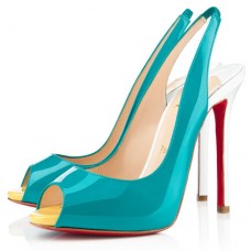 Christian Louboutin Flo 100mm Slingbacks Caraibes Canari