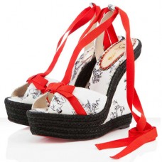 Christian Louboutin Isabelle 140mm klínky bílé