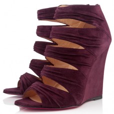 Christian Louboutin Developpa 100mm klínky švestkové Christian Louboutin Developpa 100mm klínky švestkové