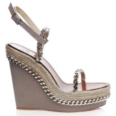 Christian Louboutin Macarena 120mm klínky - taupe