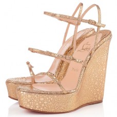 Christian Louboutin 123 Zeppa 140mm klínky zlaté Christian Louboutin 123 Zeppa 140mm klínky zlaté
