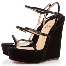 Christian Louboutin 123 Zeppa 140mm klínky černé Christian Louboutin 123 Zeppa 140mm klínky černé