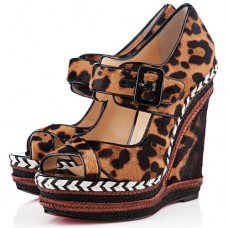 Christian Louboutin Highlander 140mm klínky s leopardím vzorem