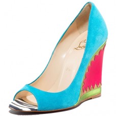 Christian Louboutin Miramar 100mm klínky modré