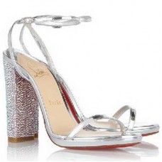 Sandály Christian Louboutin Au Palace 120mm stříbrné Sandály Christian Louboutin Au Palace 120mm stříbrné
