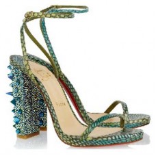 Sandály Christian Louboutin Au Palace 120mm zelené Sandály Christian Louboutin Au Palace 120mm zelené